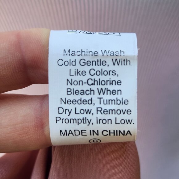 SHEIN Pink V-Neck Dress Ruffle Trim Solid Side Zip Sleeveless - Picture 13 of 13